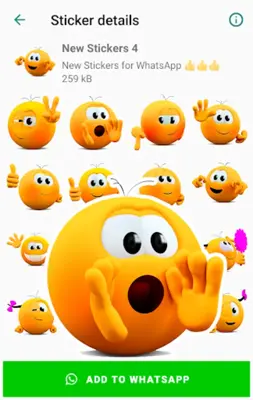 Emoji Stickers for WhatsApp android App screenshot 4